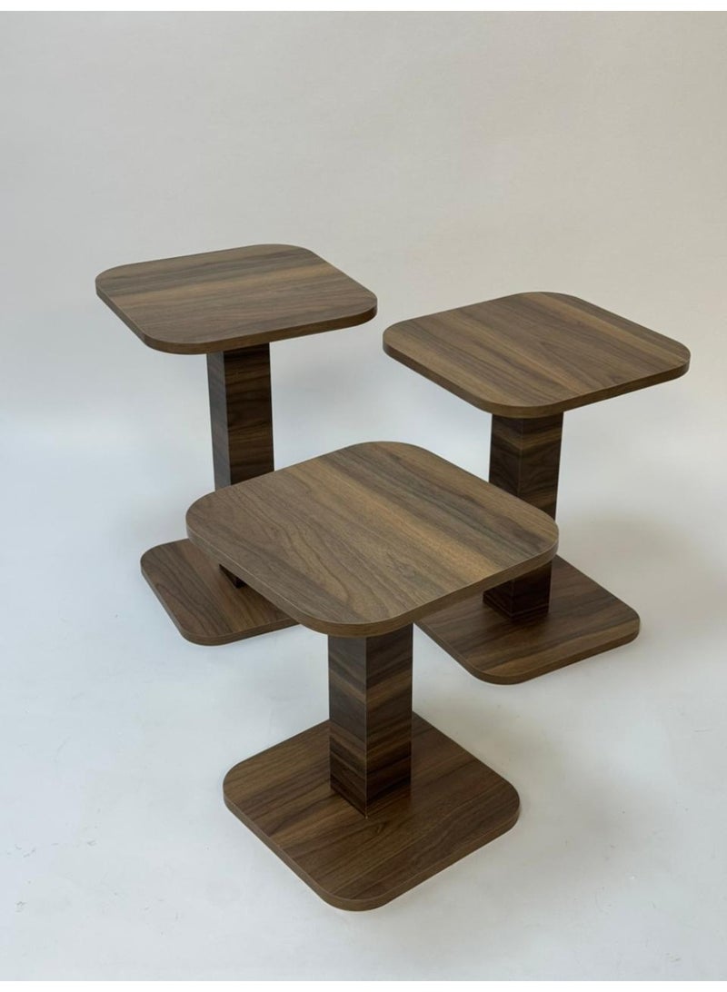 Living Set of 3 Service Tables with Modern and Simple Design - Image 3